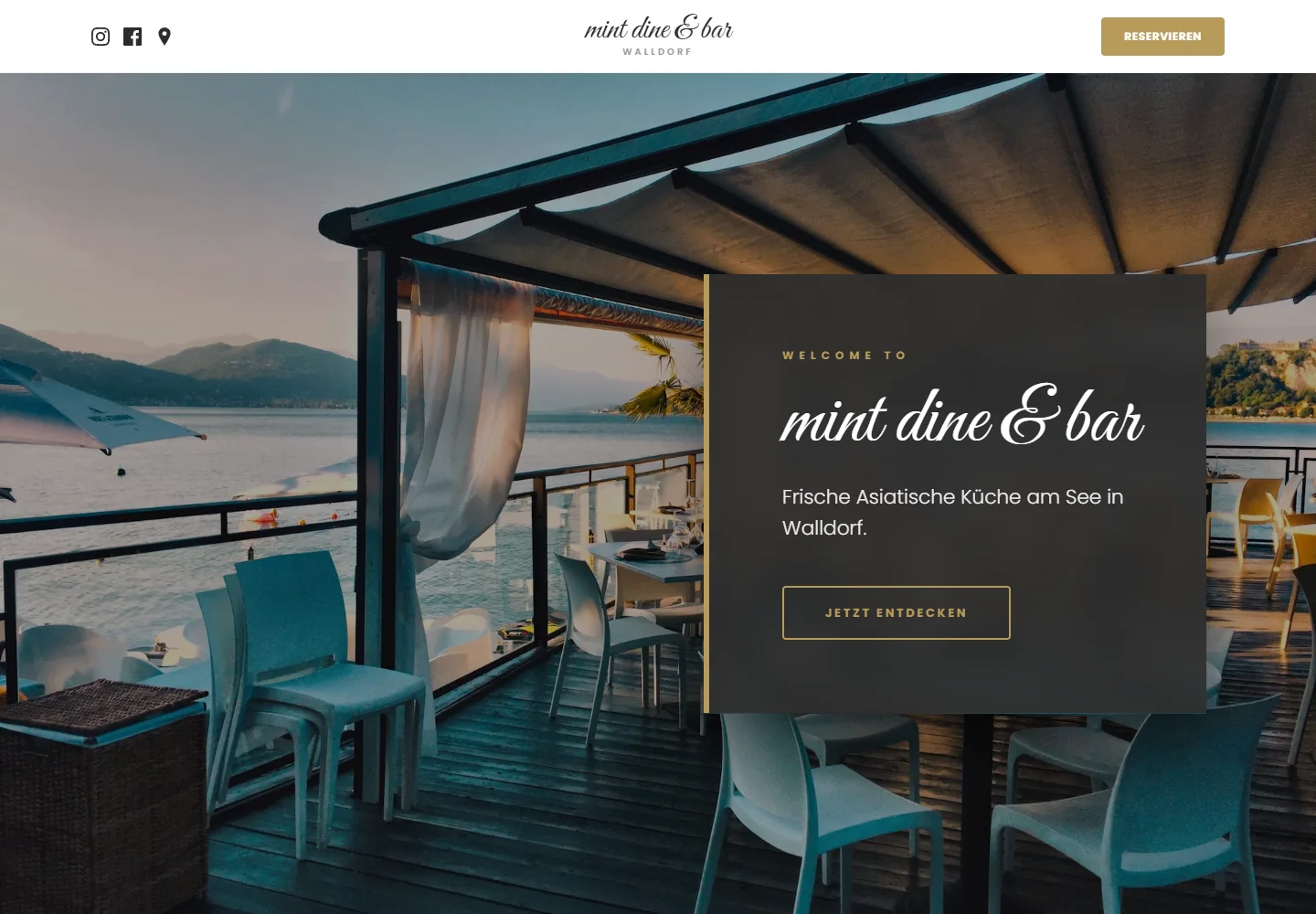 Mint Dine & Bar — Walldorf — website screenshot